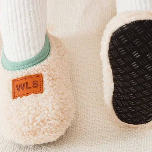 Chaussons antidérapants pour bébé Blanc