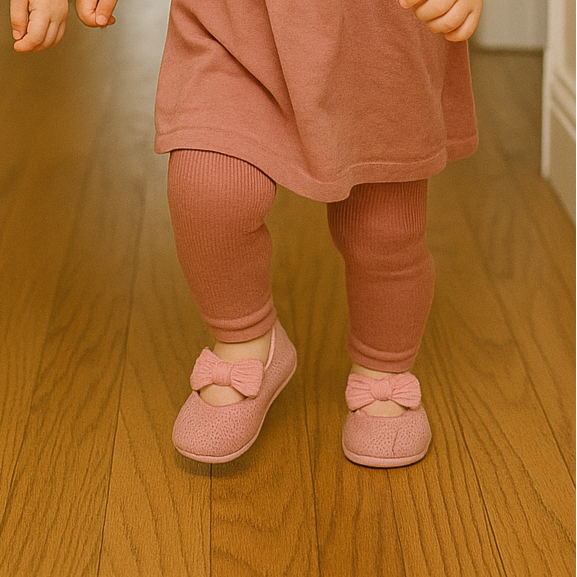 Mocassins Roses avec Nœud