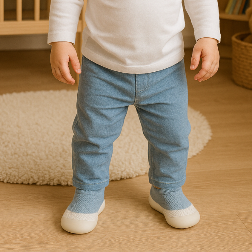 Chaussures de marche pour bébé souples et antidérapantes Bleu
