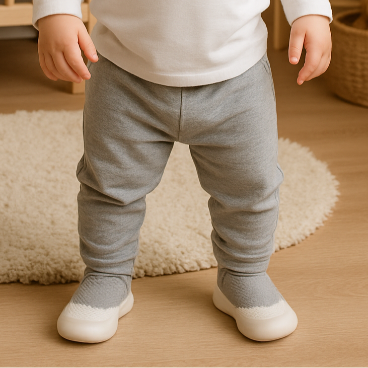 Chaussures de marche pour bébé souples et antidérapantes Grise
