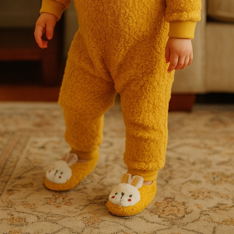 Chaussons antidérapants pour bébé- Motif lapin