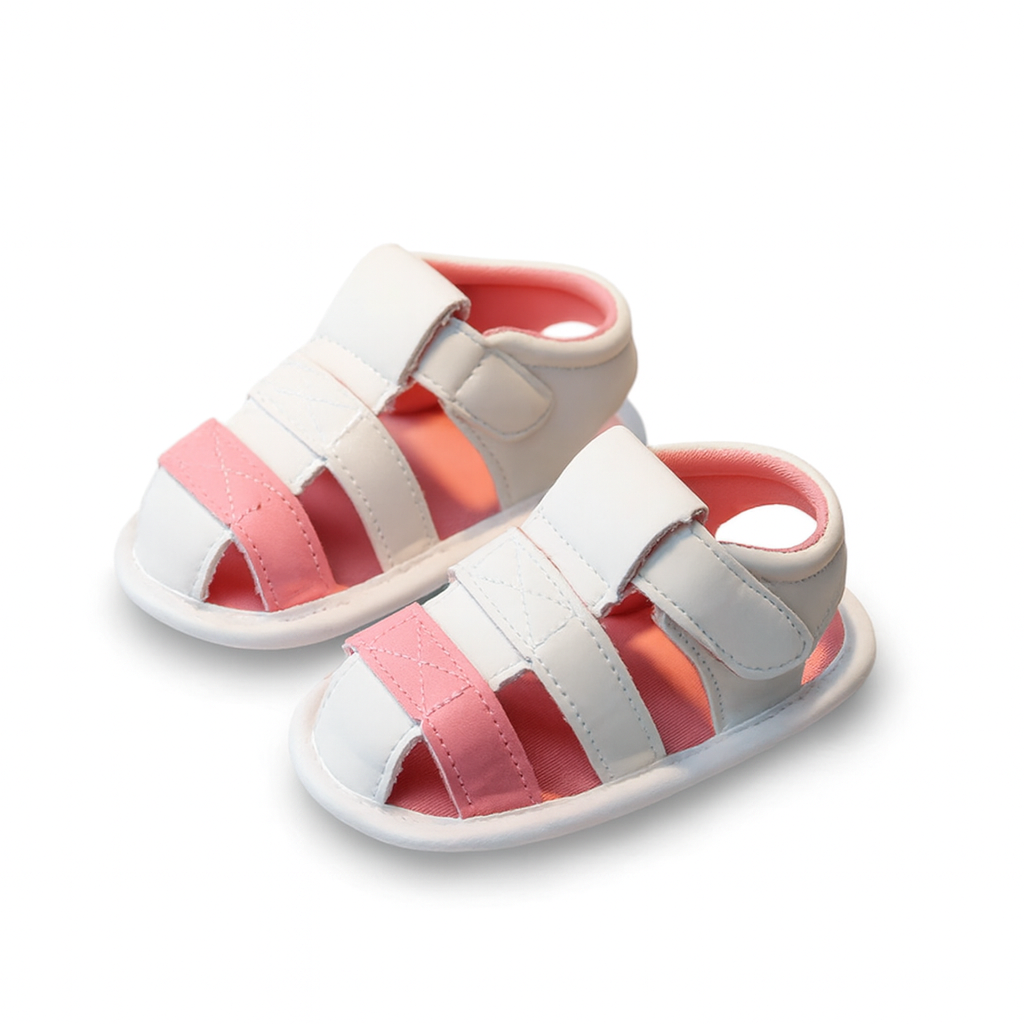 Sandales Roses Ă bandes