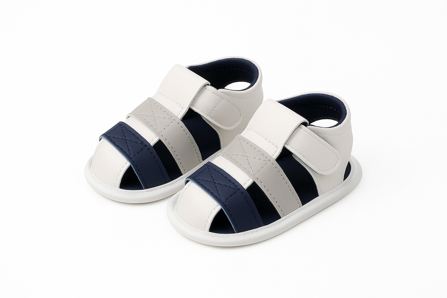 Sandales Bleues Ă bandes
