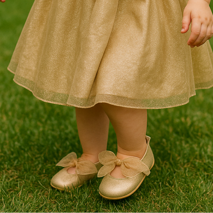 Chaussures Princesse Or Gros NĆud papillon