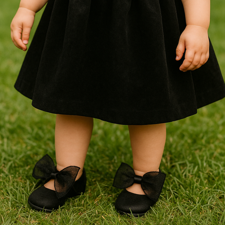 Chaussures Princesse Noires Gros NĆud papillon