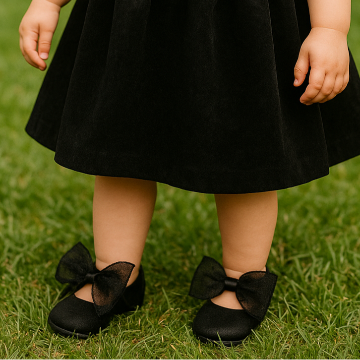 Chaussures Princesse Noires Montantes NĆud papillon