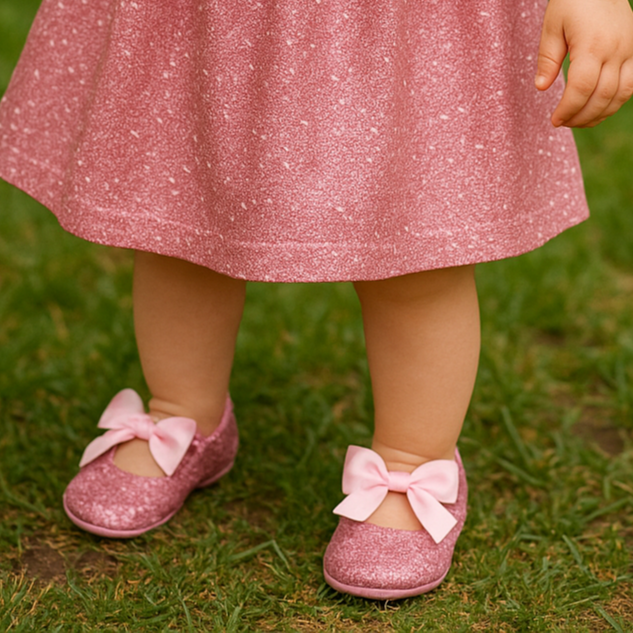 Chaussures Princesse Roses Montantes NĆud papillon