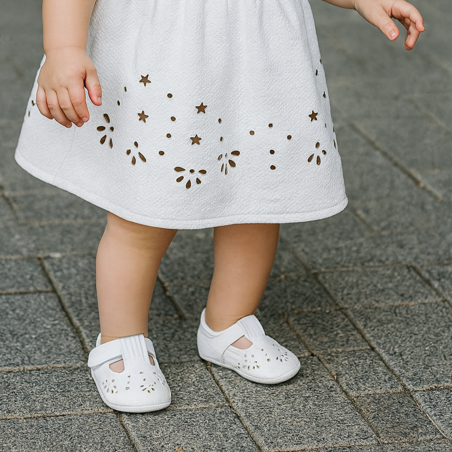 Mocassins Blancs à œillets