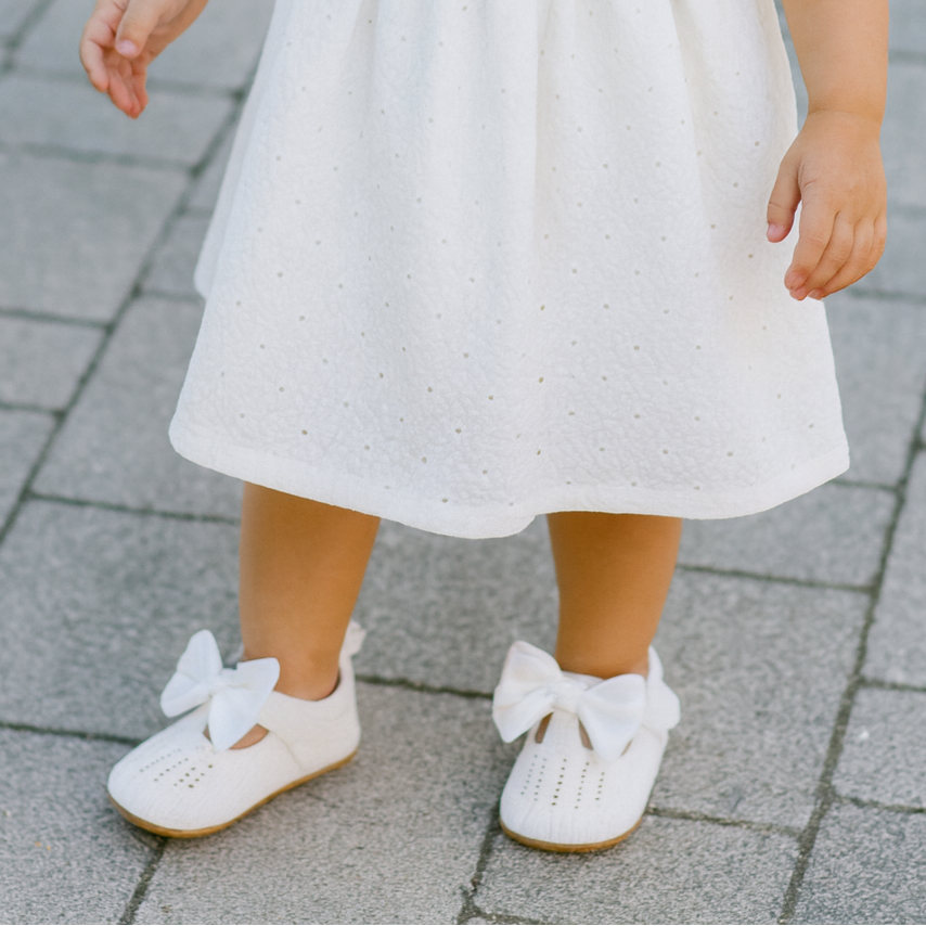 Chaussures de cérémonie Blanches avec nœud