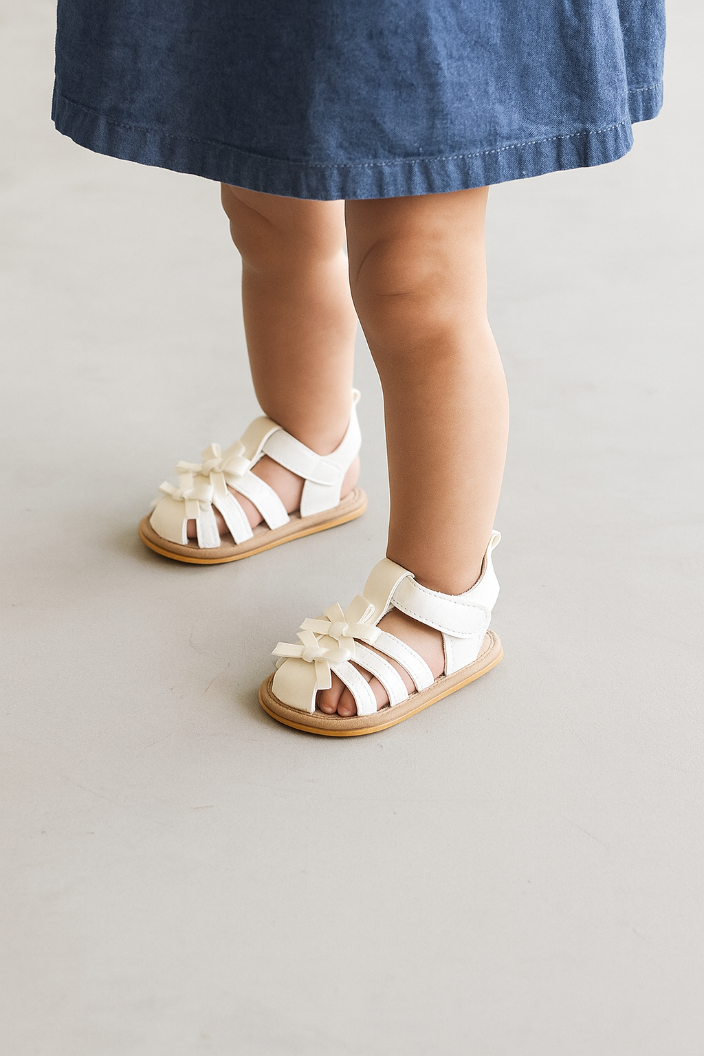 Sandales Blanches Double NĆud