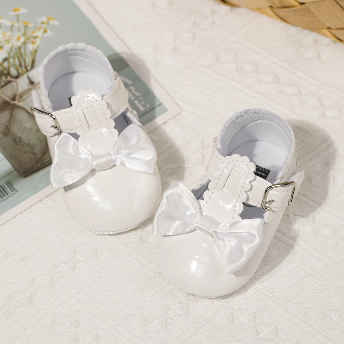 Chaussures de cérémonie Blanches avec Nœud