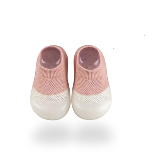 Chaussures de marche pour bébé souples et antidérapantes Rose