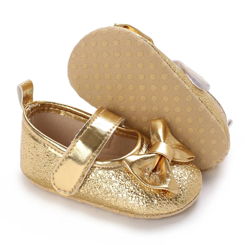 Chaussures Princesse Or NĆud papillon