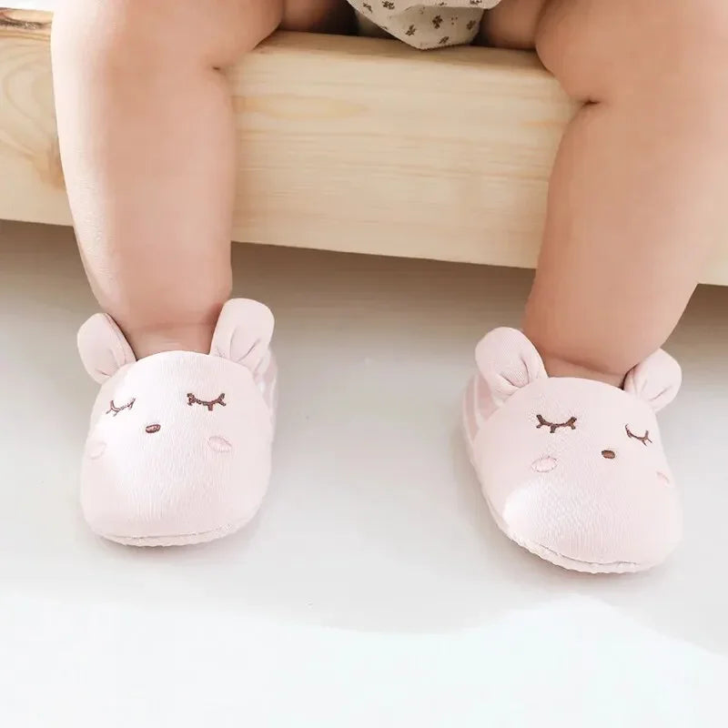 Chaussons Rose Pâle Lapin