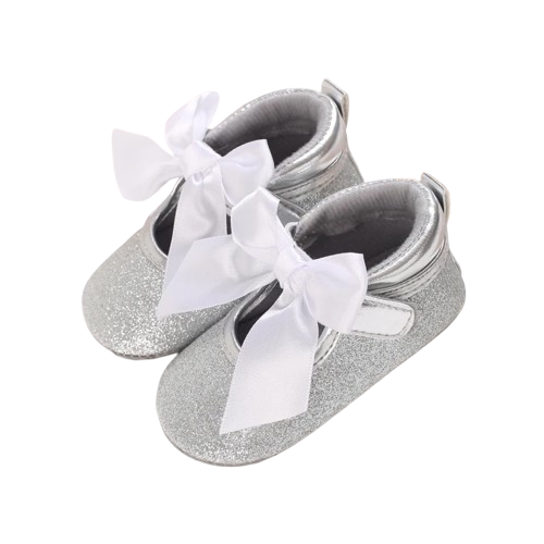 Chaussures Princesse Argent Montantes NĆud papillon