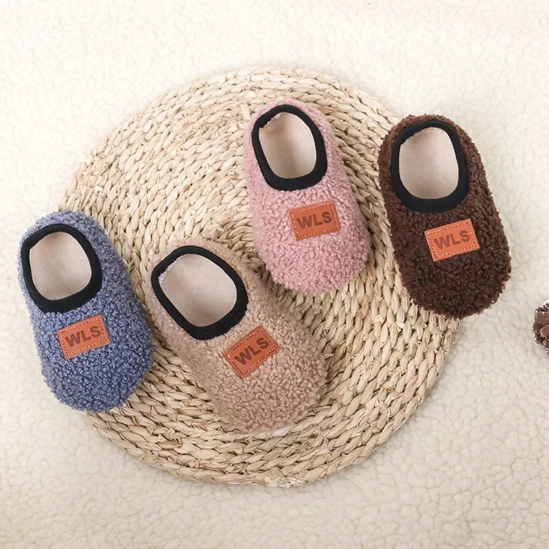 Chaussons antidérapants pour bébé Camel