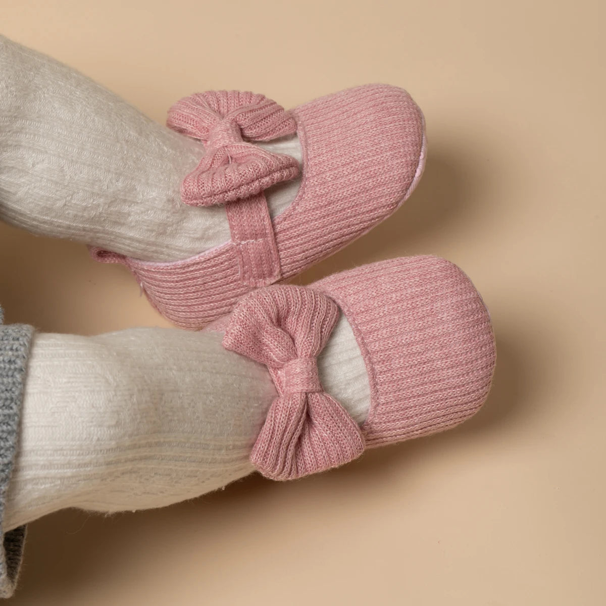 Mocassins Roses avec Nœud