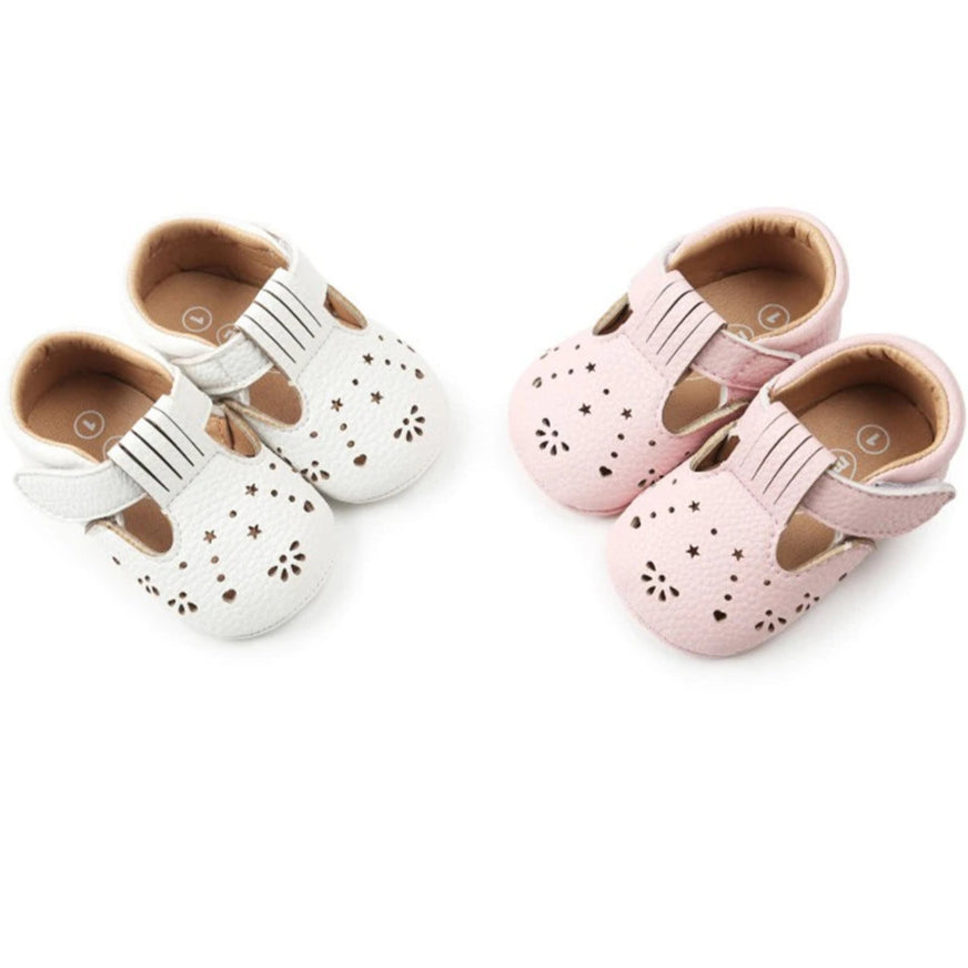 Mocassins Rose Pâle à œillets