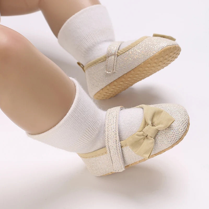 Chaussures Princesse Or NĆud papillon