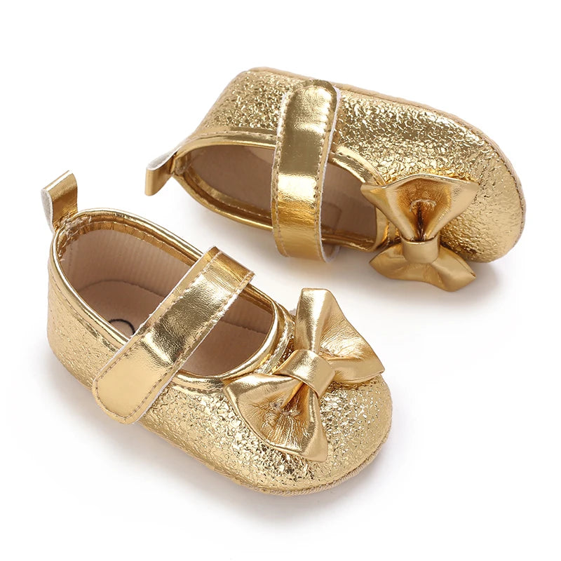 Chaussures Princesse Or NĆud papillon
