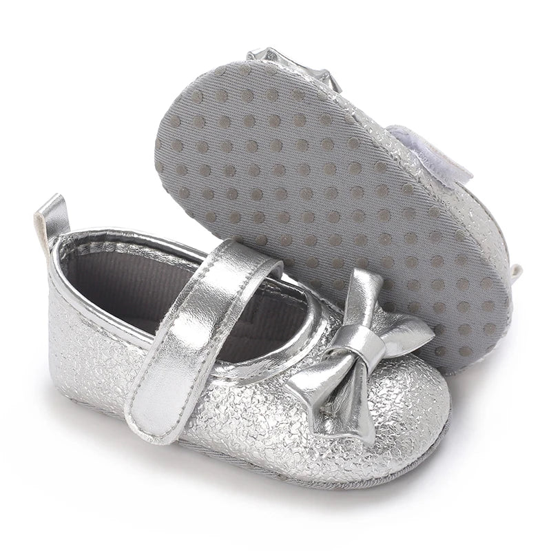 Chaussures Princesse Argent NĆud papillon