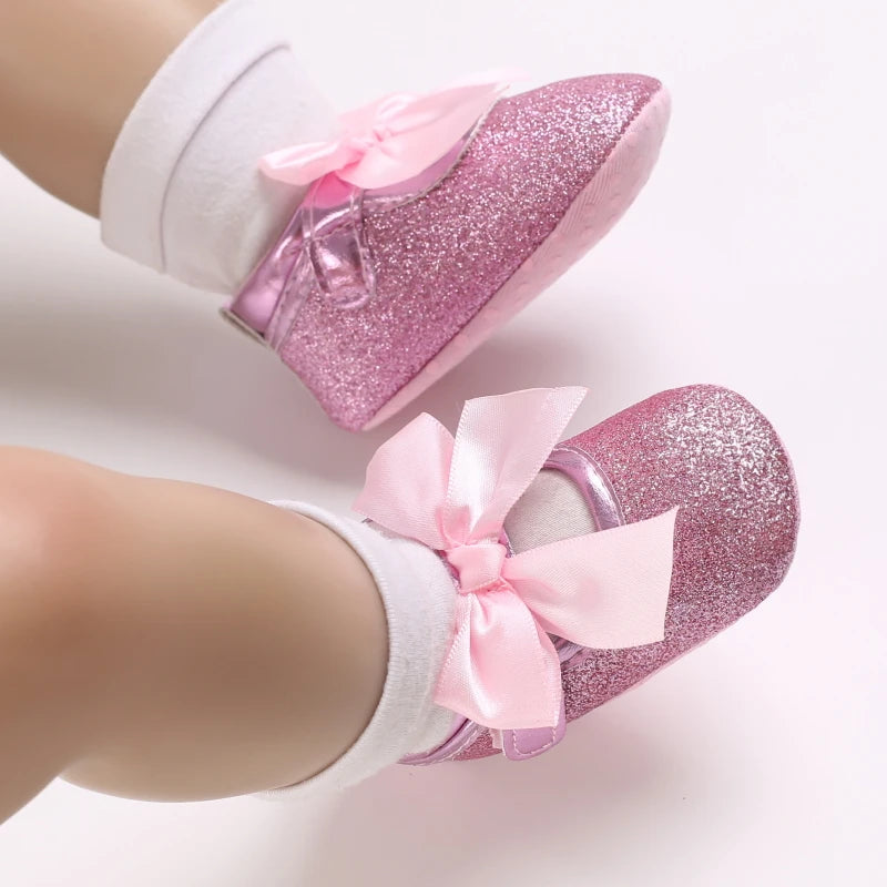 Chaussures Princesse Roses Montantes NĆud papillon