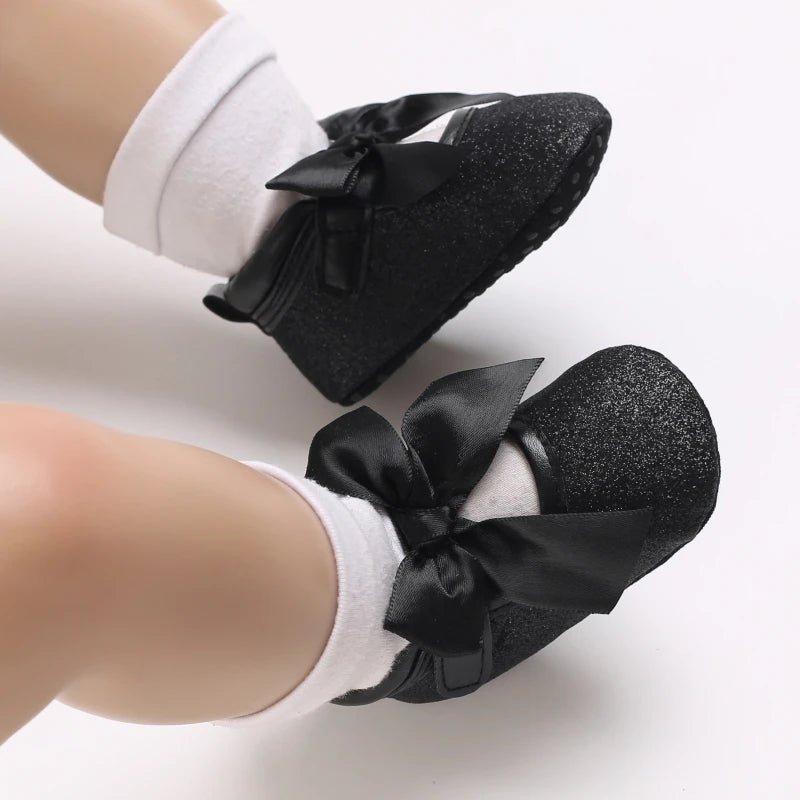 Chaussures Princesse Noires Montantes NĆud papillon