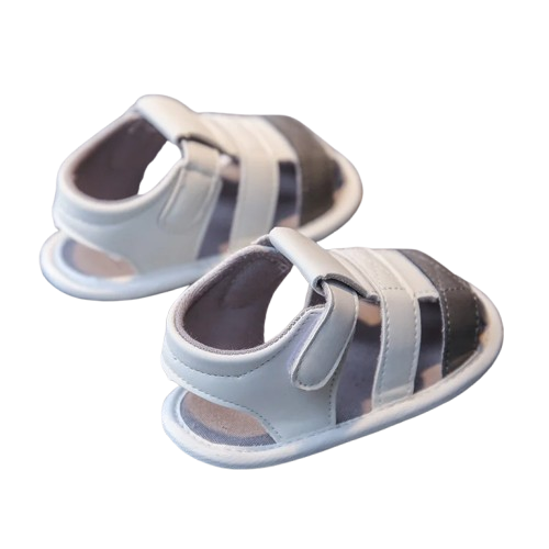 Sandales Grises Ă bandes