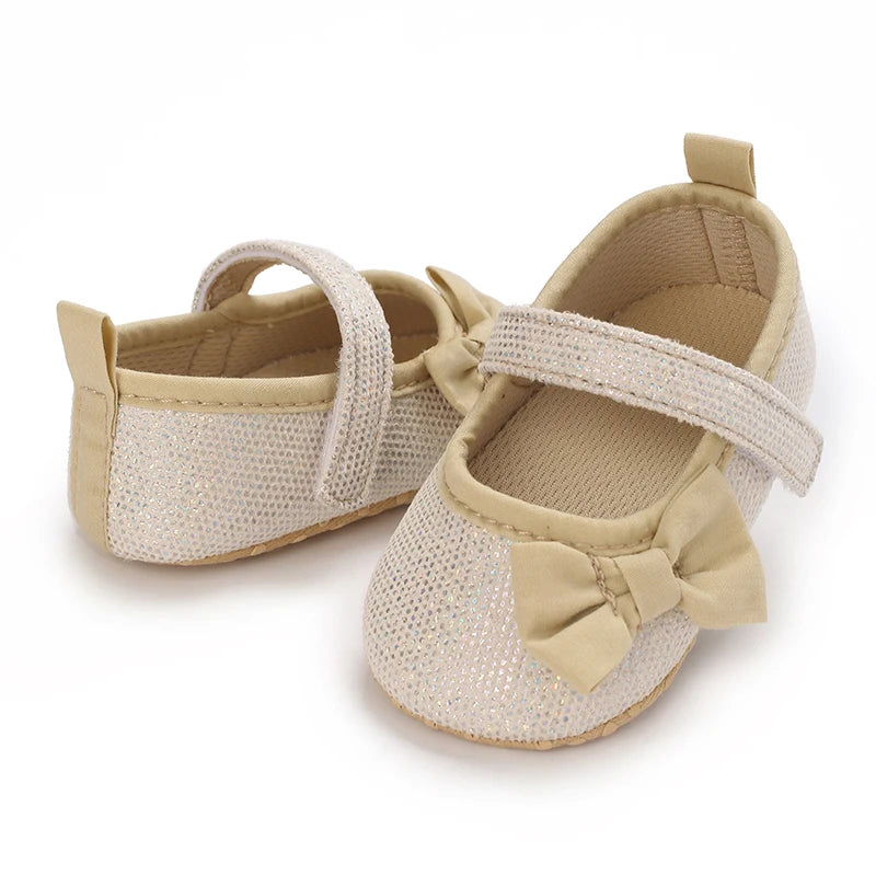 Chaussures Princesse Or NĆud papillon