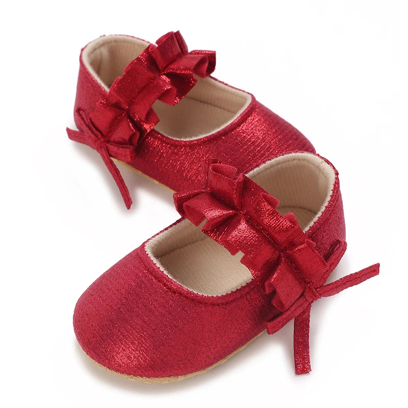 Ballerines Froncées Rouges