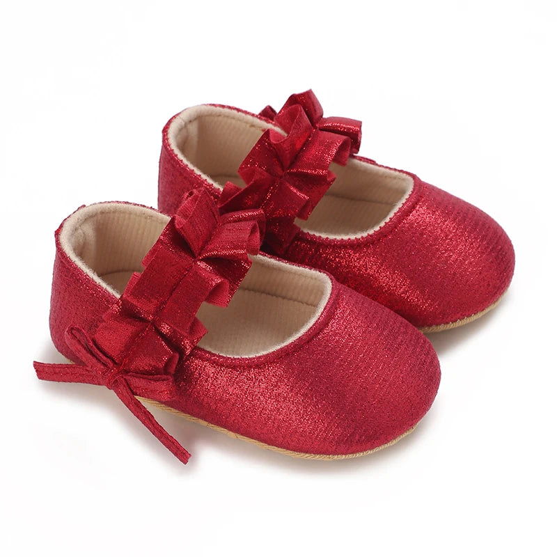 Ballerines Froncées Rouges