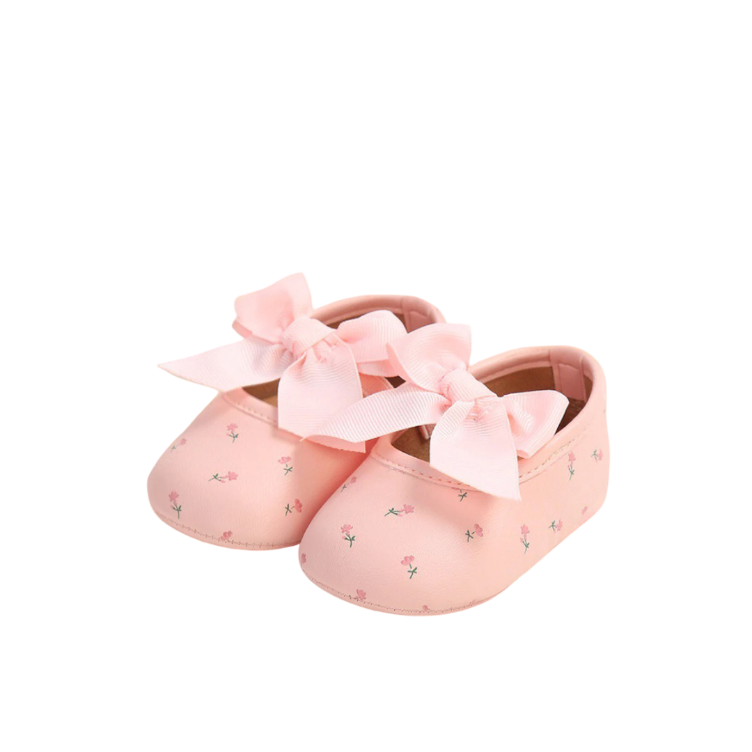 Sandales Roses Déco Floral et Nœud papillon