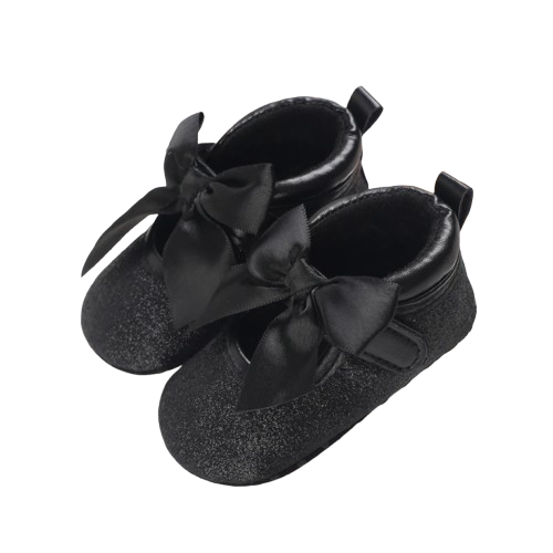 Chaussures Princesse Noires Montantes NĆud papillon