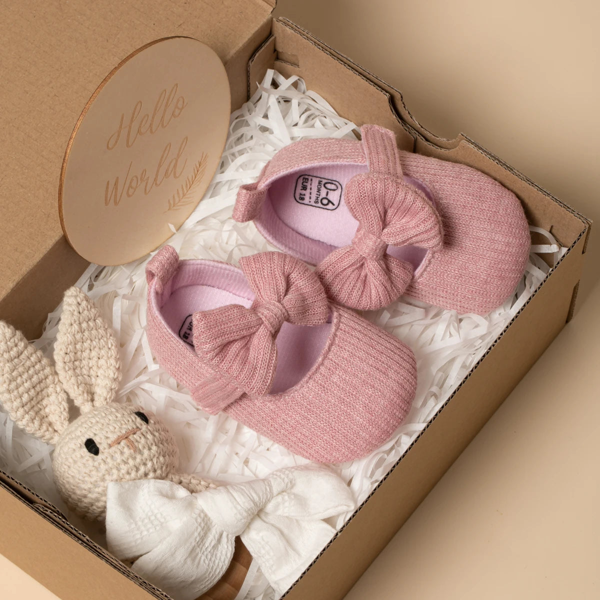Mocassins Roses avec Nœud