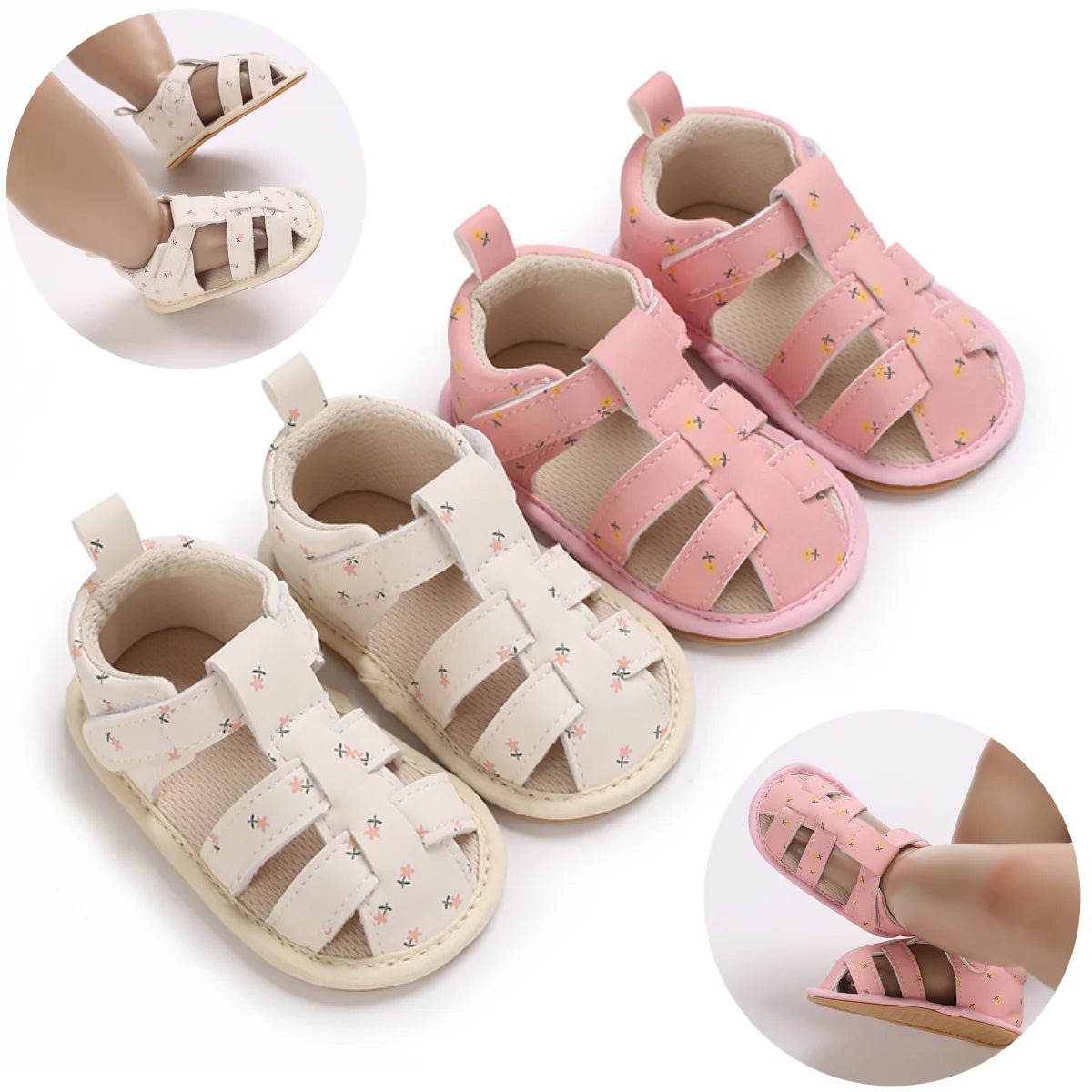 Sandales Roses Confort