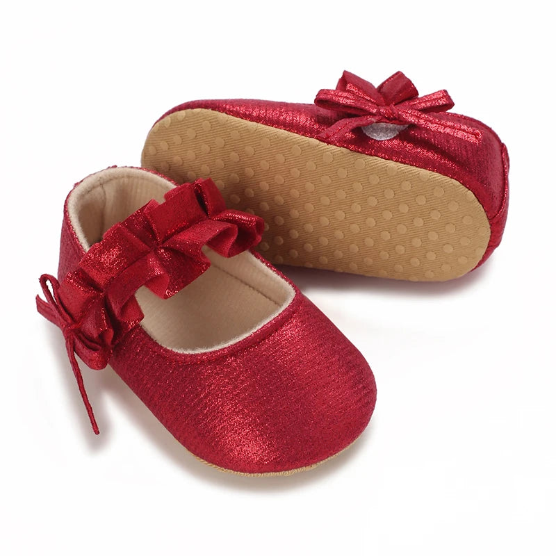 Ballerines Froncées Rouges