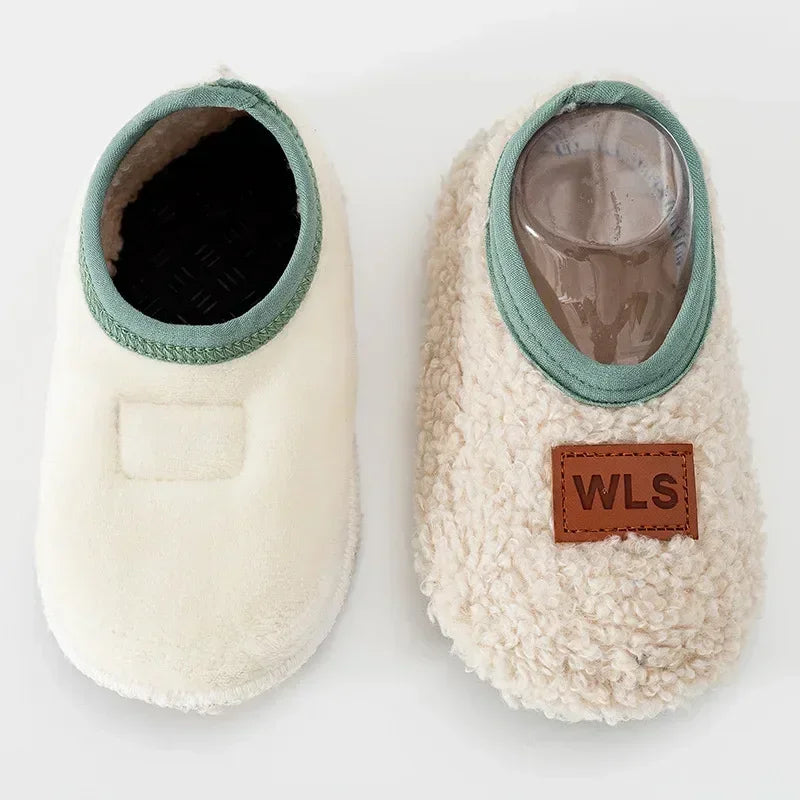 Chaussons antidérapants pour bébé Blanc