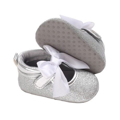 Chaussures Princesse Argent Montantes NĆud papillon