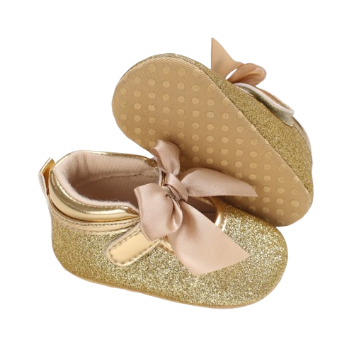 Chaussures Princesse Or Montante NĆud papillon