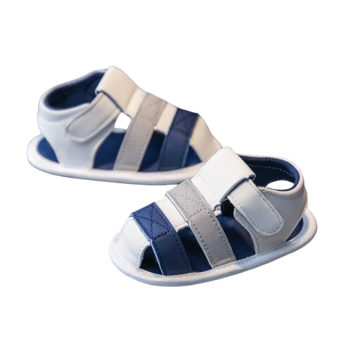Sandales Bleues Ă bandes