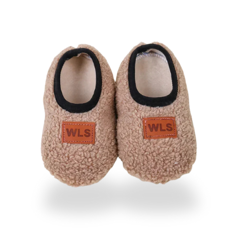 Chaussons antidérapants pour bébé Camel