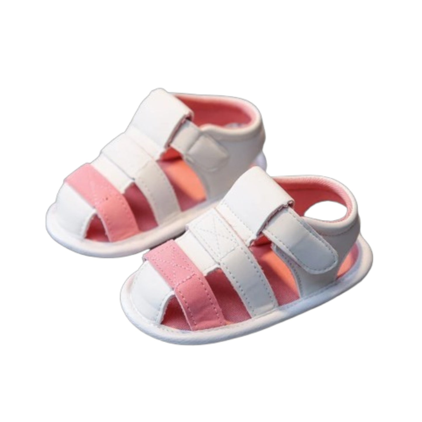 Sandales Roses Ă bandes