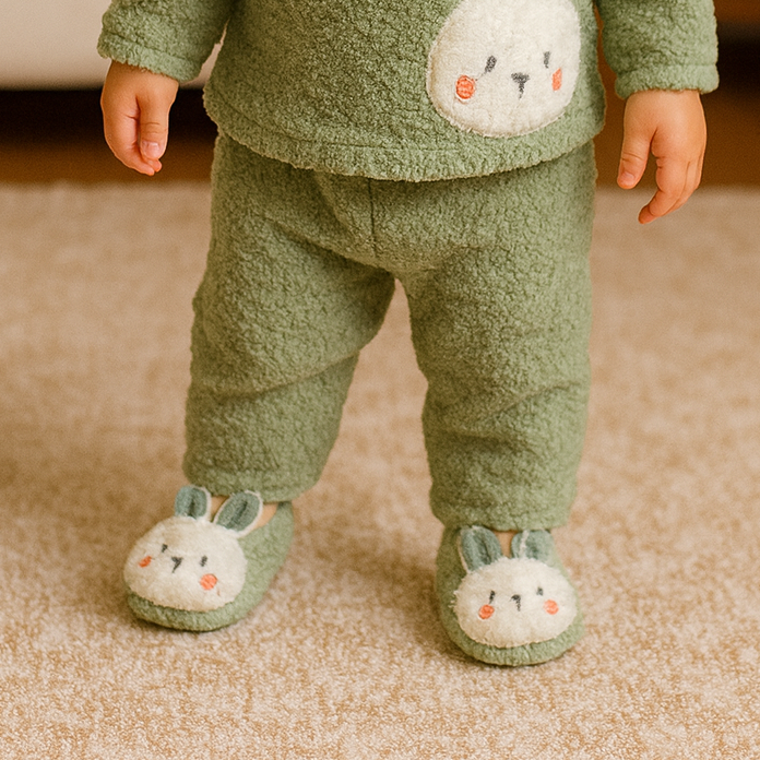 PANPAN - Chaussons antidérapantes pour bébé - Motif lapin