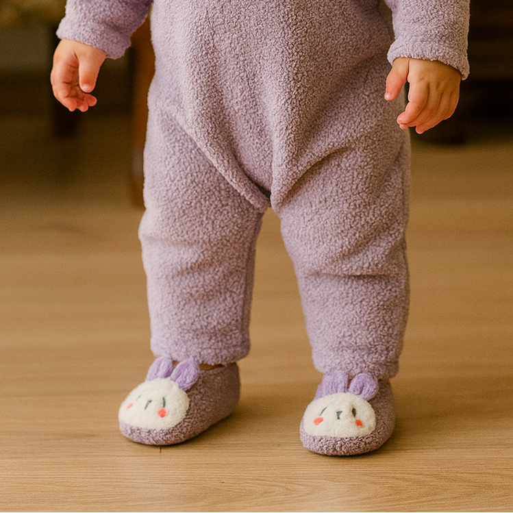 PANPAN - Chaussons antidérapantes pour bébé - Motif lapin