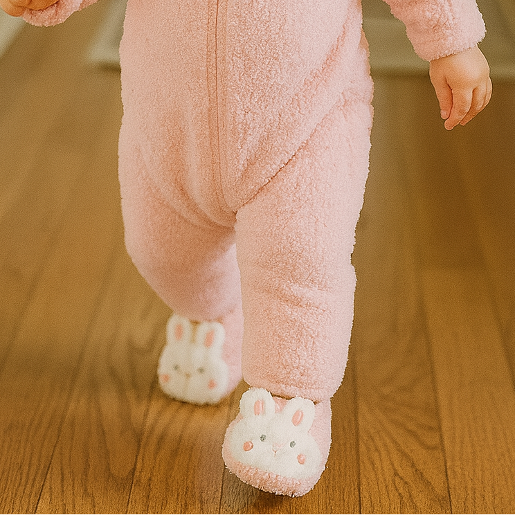 PANPAN - Chaussons antidérapantes pour bébé - Motif lapin