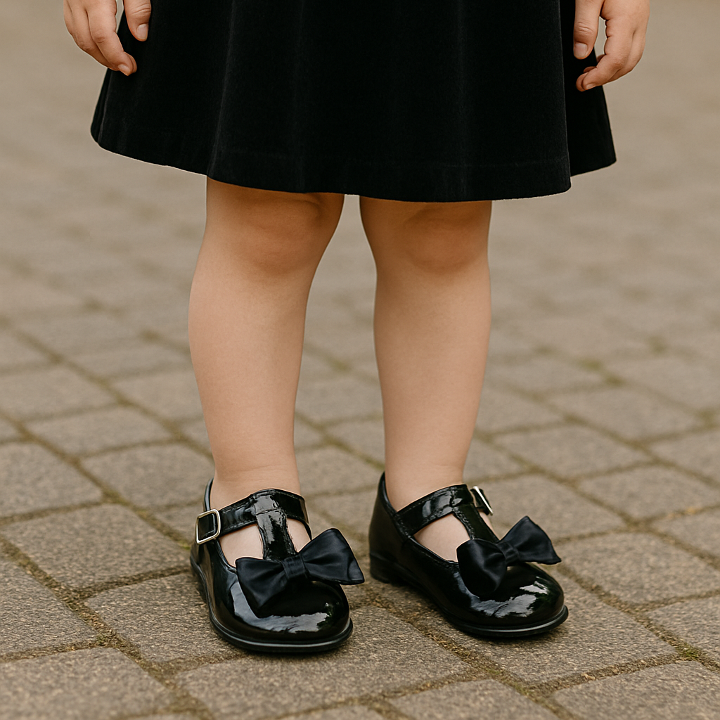 Chaussures de cérémonie Noires avec Nœud