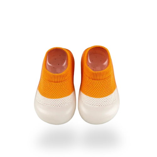 Chaussures de marche pour bébé souples et antidérapantes Orange