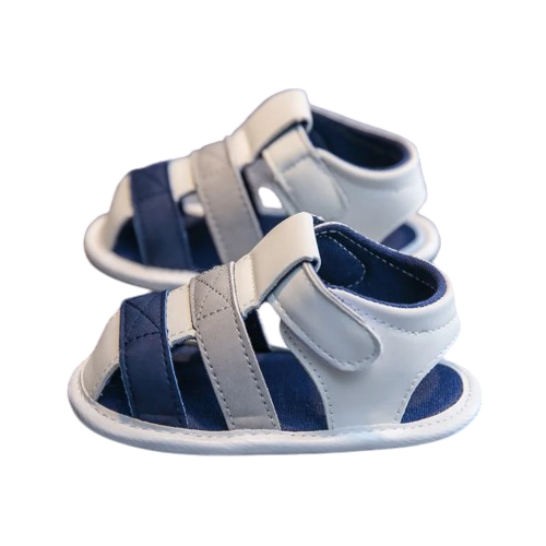Sandales Bleues à bandes