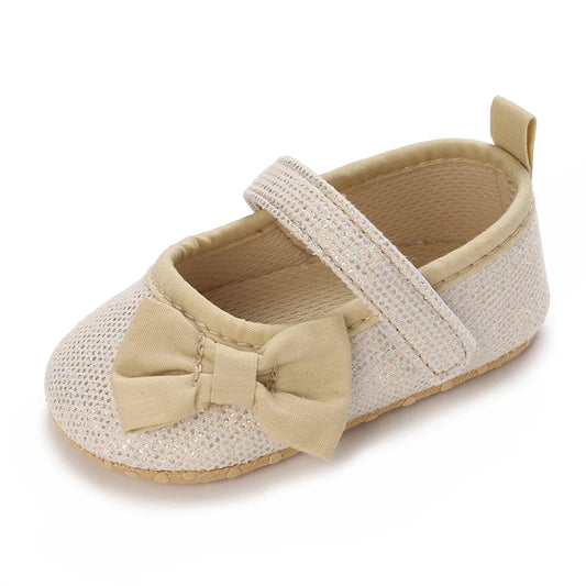 Chaussures Princesse Or Nœud papillon