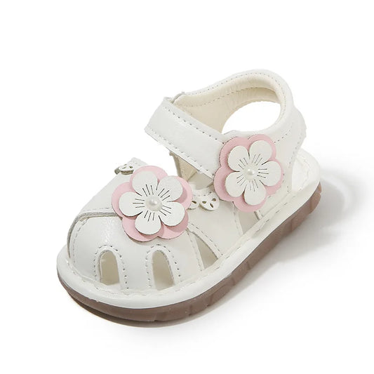 Sandales Blanches à fleurs